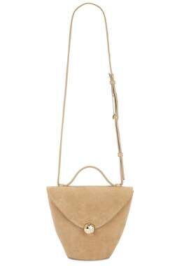 Flattered Suede Brown Evelina Shoulder Bag